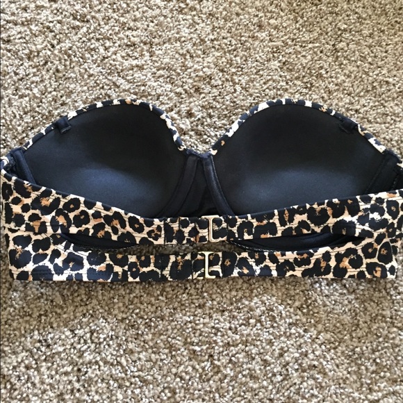 Strapless Cheetah Print Bikini Top - Picture 2 of 3